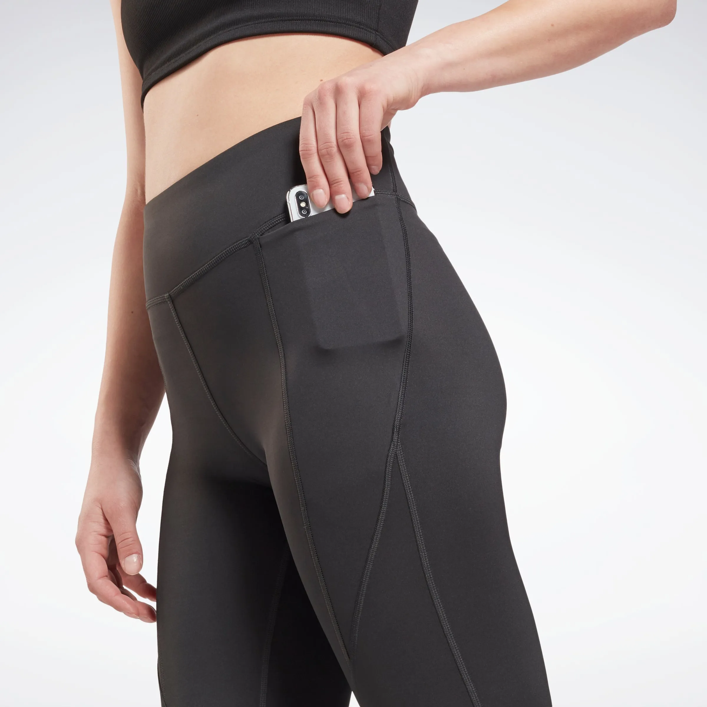 Reebok Apparel Women Workout Ready Pant Program Leggings Nghblk