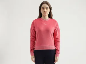 Regular Fit Crew Neck Solid Women's Sweatshirt