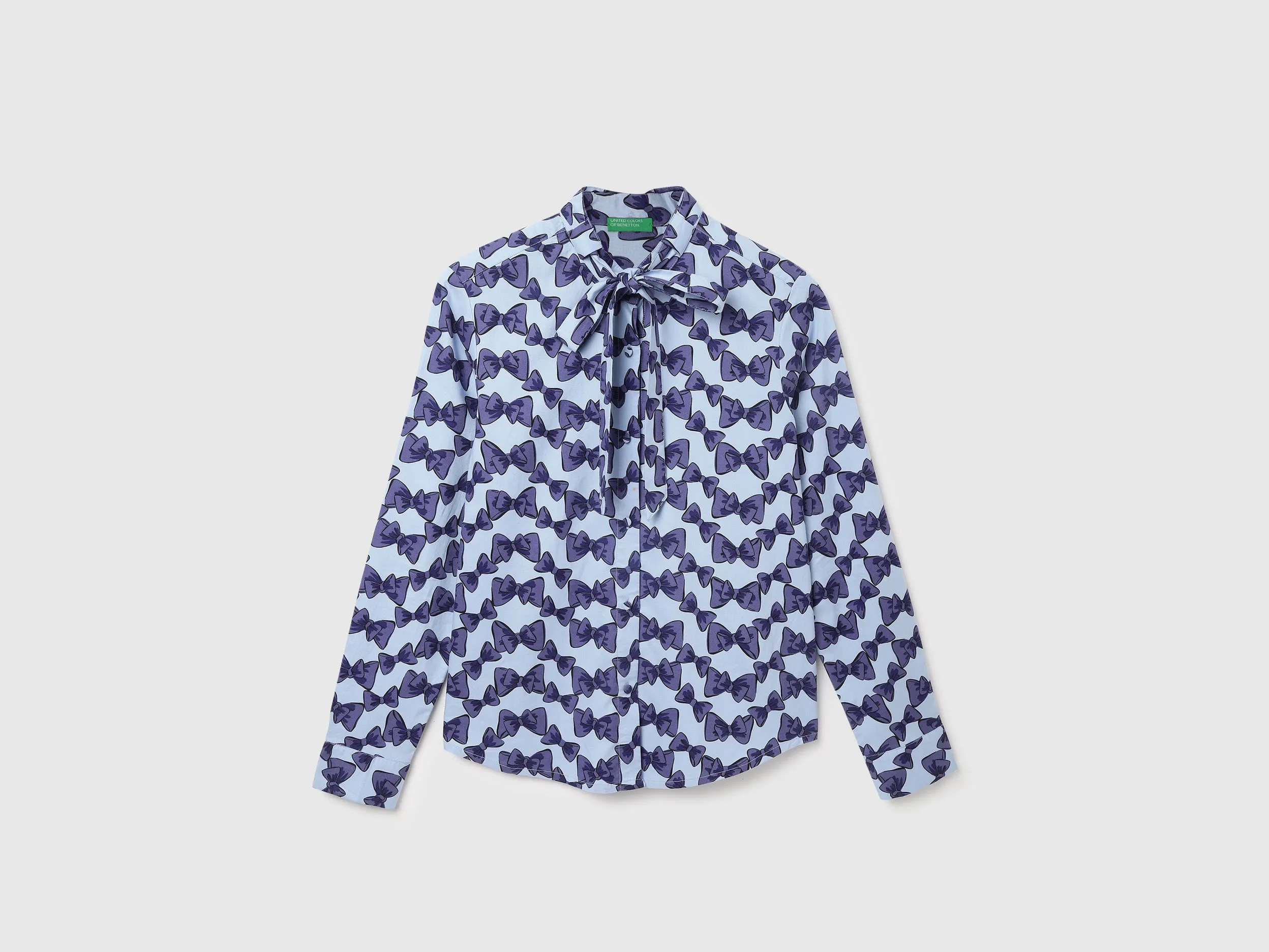 Regular Fit Tie-Up Neck Printed Tops