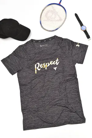 Respect Active Training Grey Dry Fit Tee For Mens