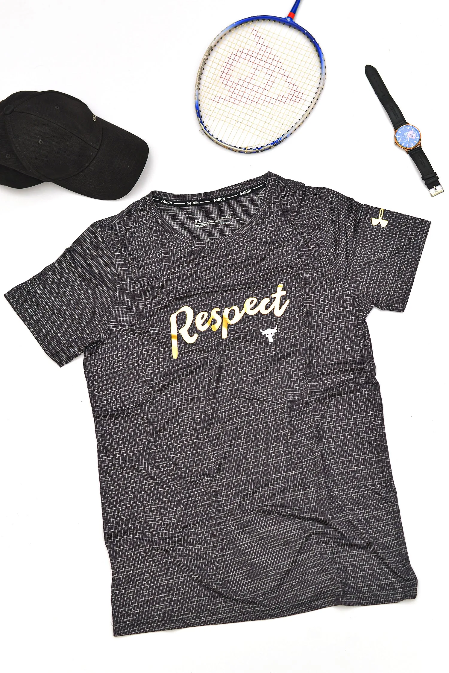 Respect Active Training Grey Dry Fit Tee For Mens