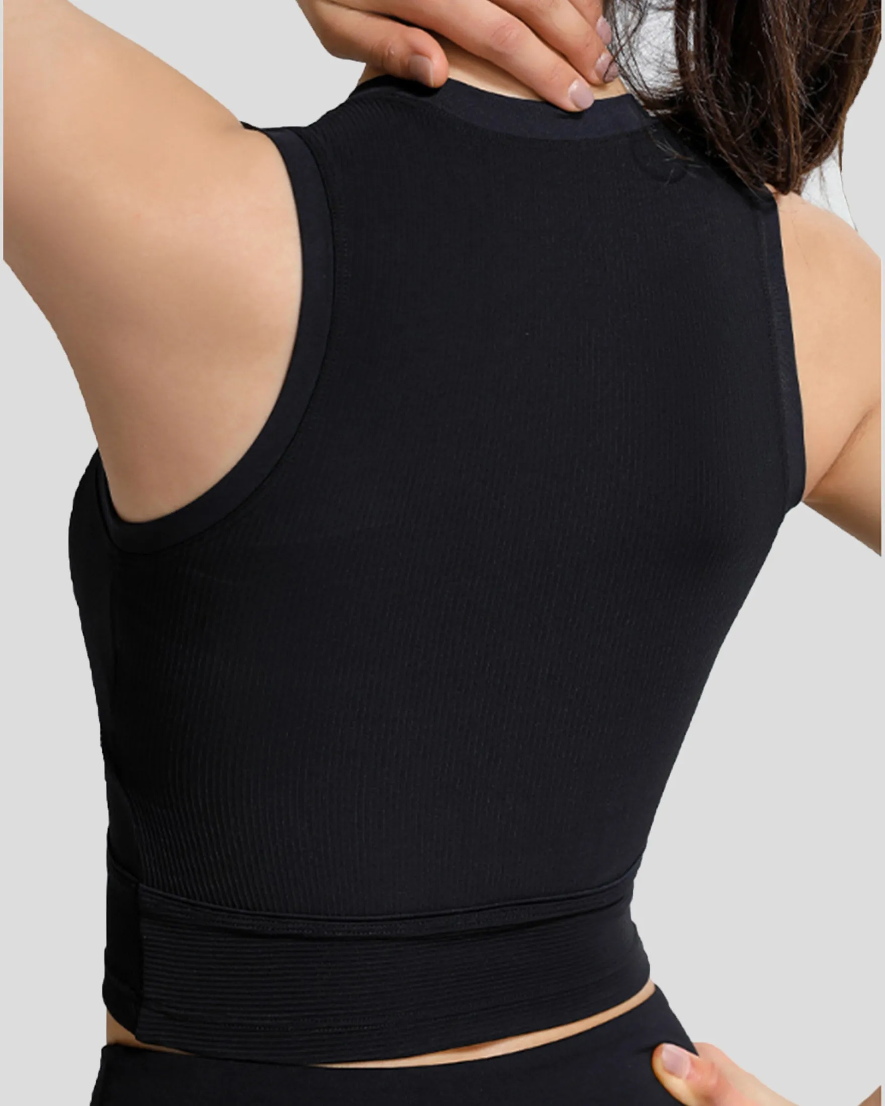 Ribbed Compressive Workout Tank Tight Fit