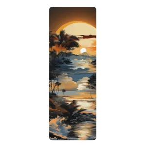 Rubber Yoga Mat- Bjrn Padmasana Palm Trees