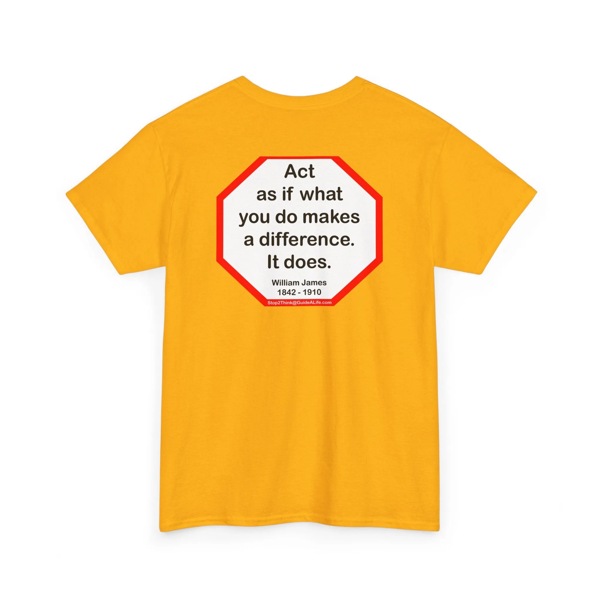 S2T- Act as if what you do makes a difference. It does.  -  William James  1842 - 1910 - blkshrt