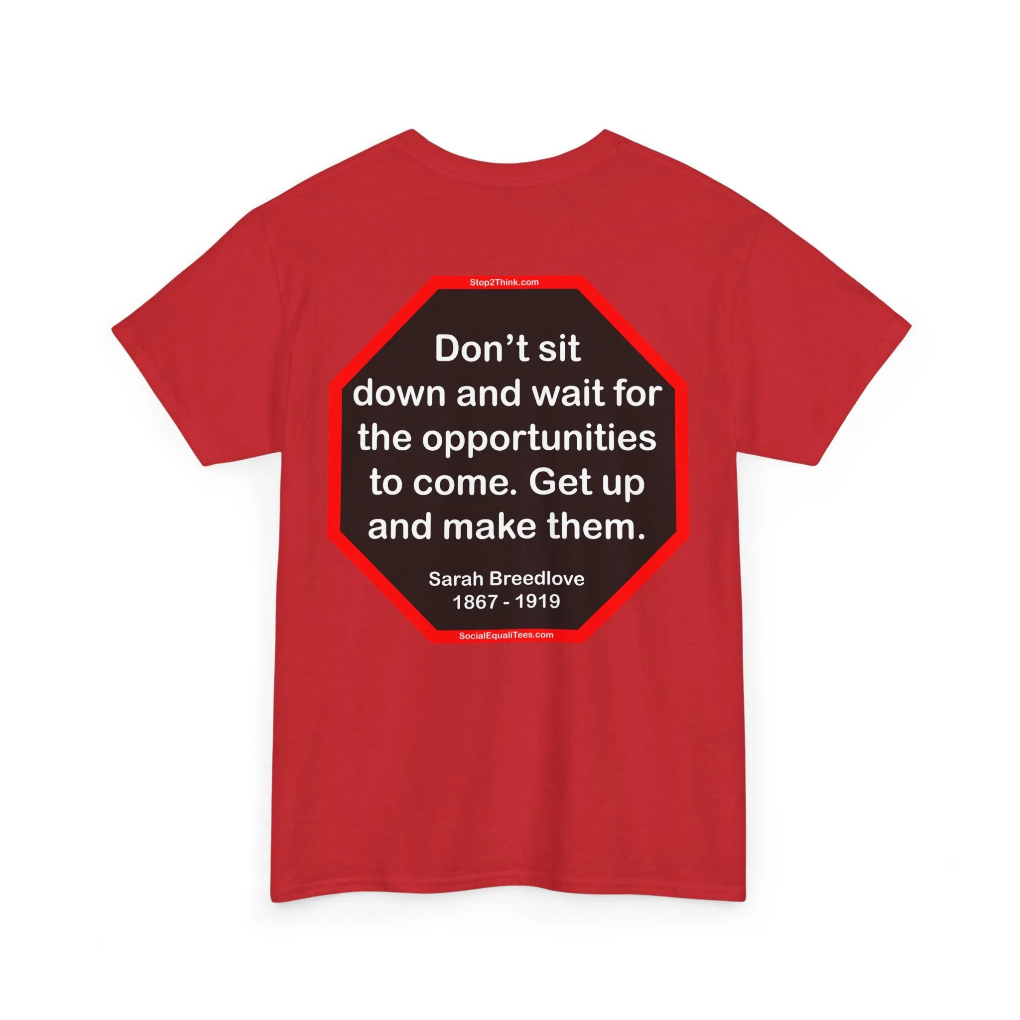 S2T- Don’t sit down and wait for the opportunities to come. Get up and make them.  -  Sarah Breedlove  1867 - 1919 - blks2t