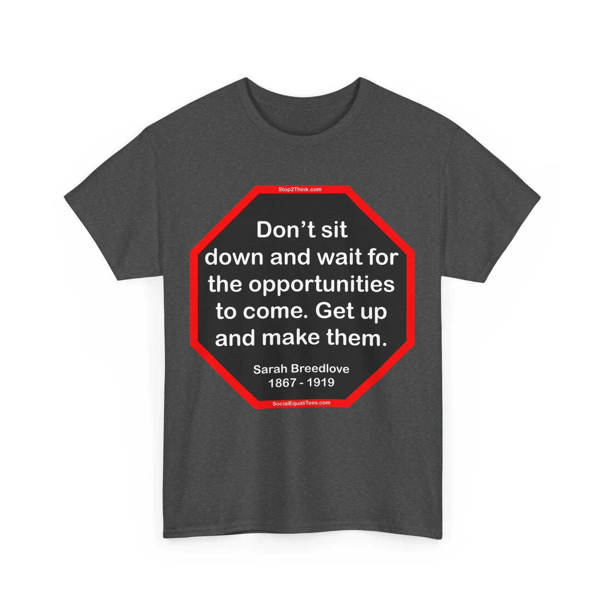 S2T- Don’t sit down and wait for the opportunities to come. Get up and make them.  -  Sarah Breedlove  1867 - 1919 - blks2t