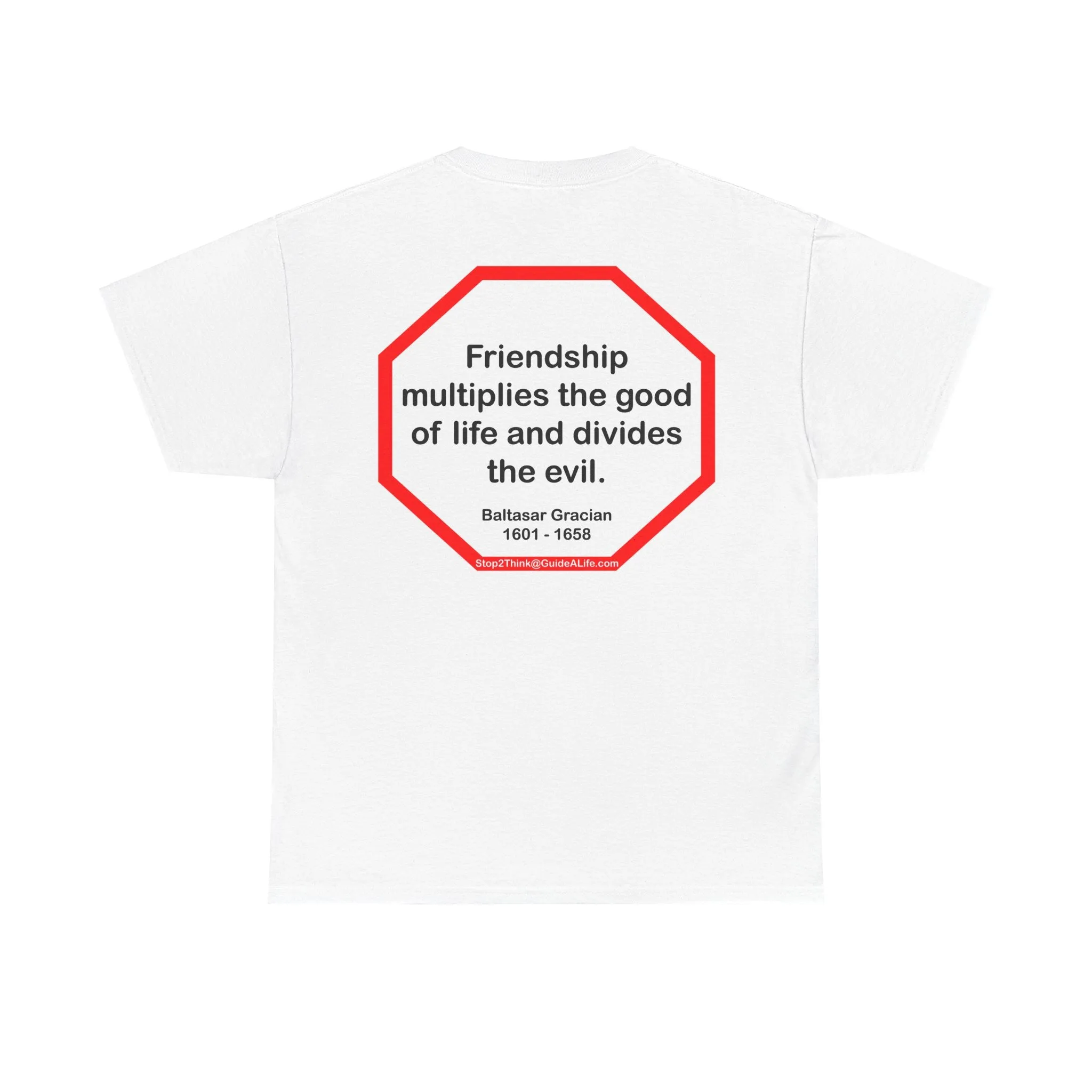 S2T- Friendship multiplies the good of life and divides the evil.    -  Baltasar Gracian  1601 - 1658