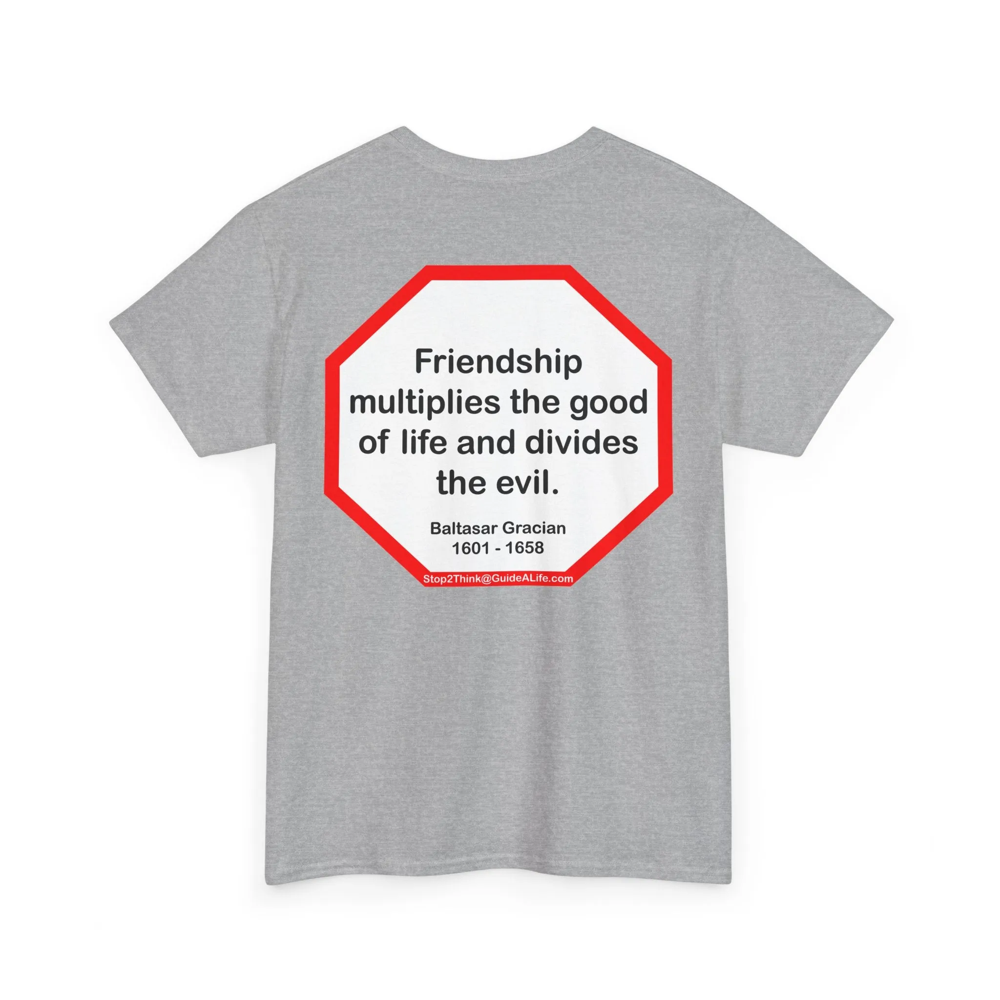 S2T- Friendship multiplies the good of life and divides the evil.    -  Baltasar Gracian  1601 - 1658