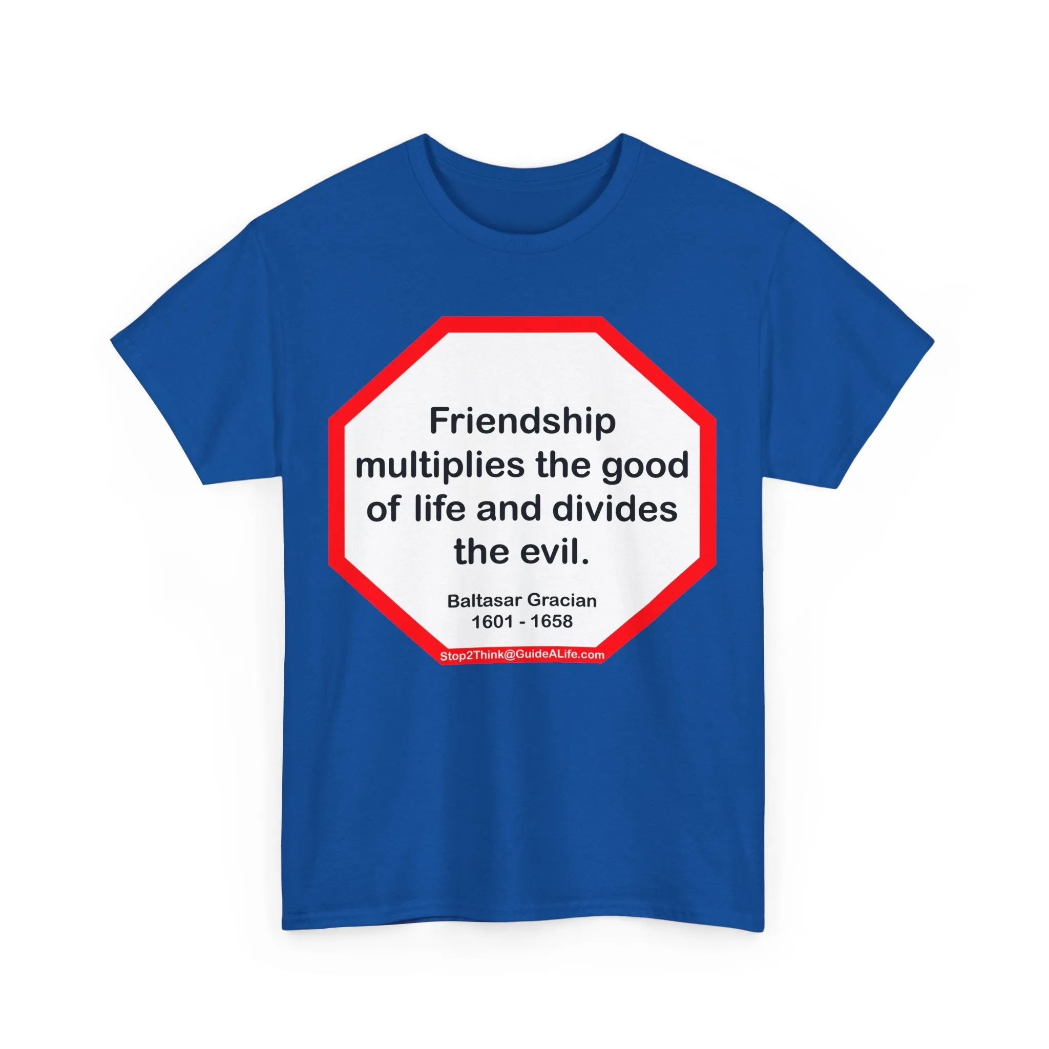S2T- Friendship multiplies the good of life and divides the evil.    -  Baltasar Gracian  1601 - 1658