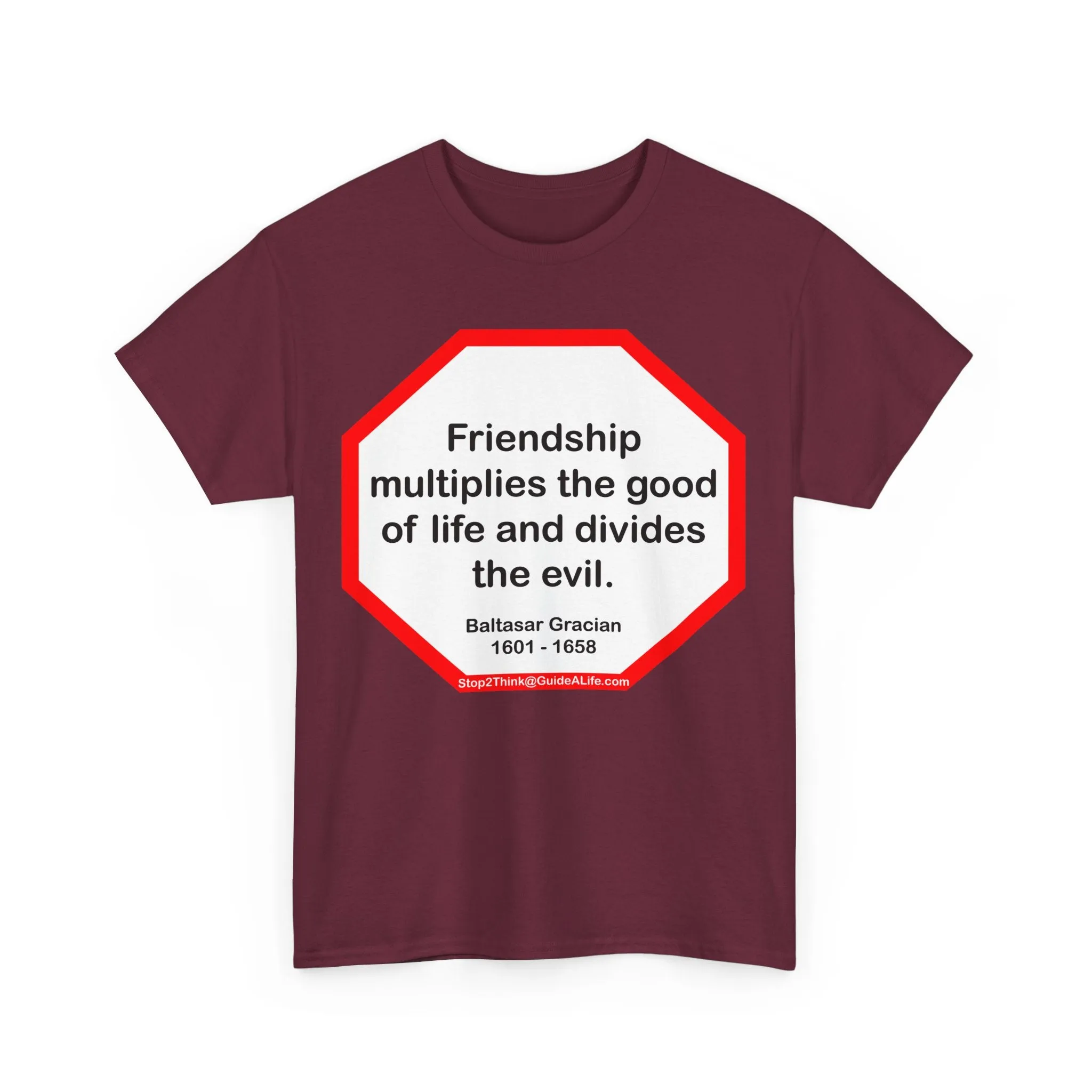 S2T- Friendship multiplies the good of life and divides the evil.    -  Baltasar Gracian  1601 - 1658