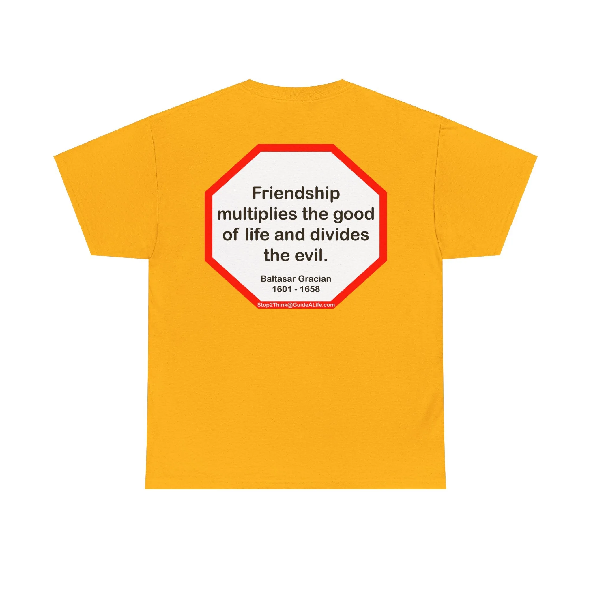 S2T- Friendship multiplies the good of life and divides the evil.    -  Baltasar Gracian  1601 - 1658