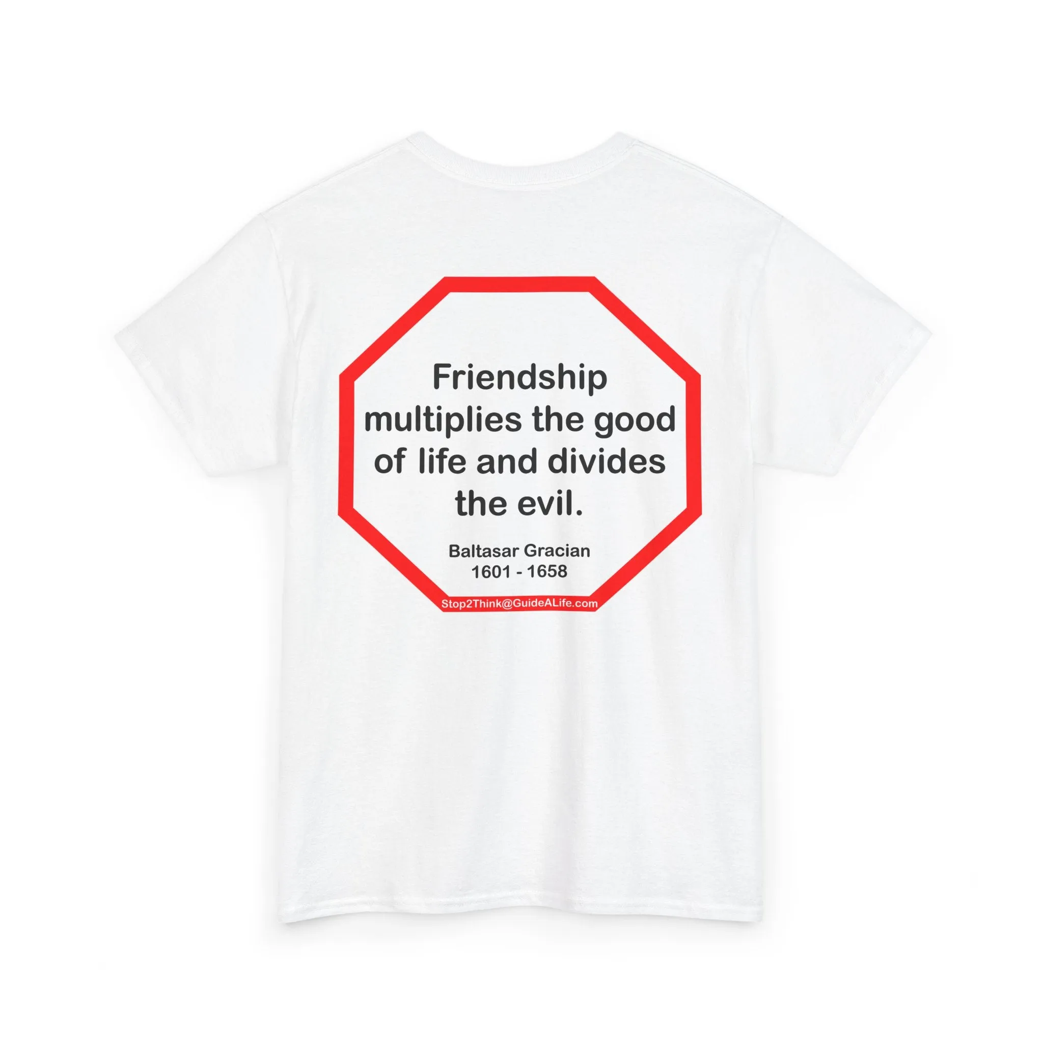 S2T- Friendship multiplies the good of life and divides the evil.    -  Baltasar Gracian  1601 - 1658