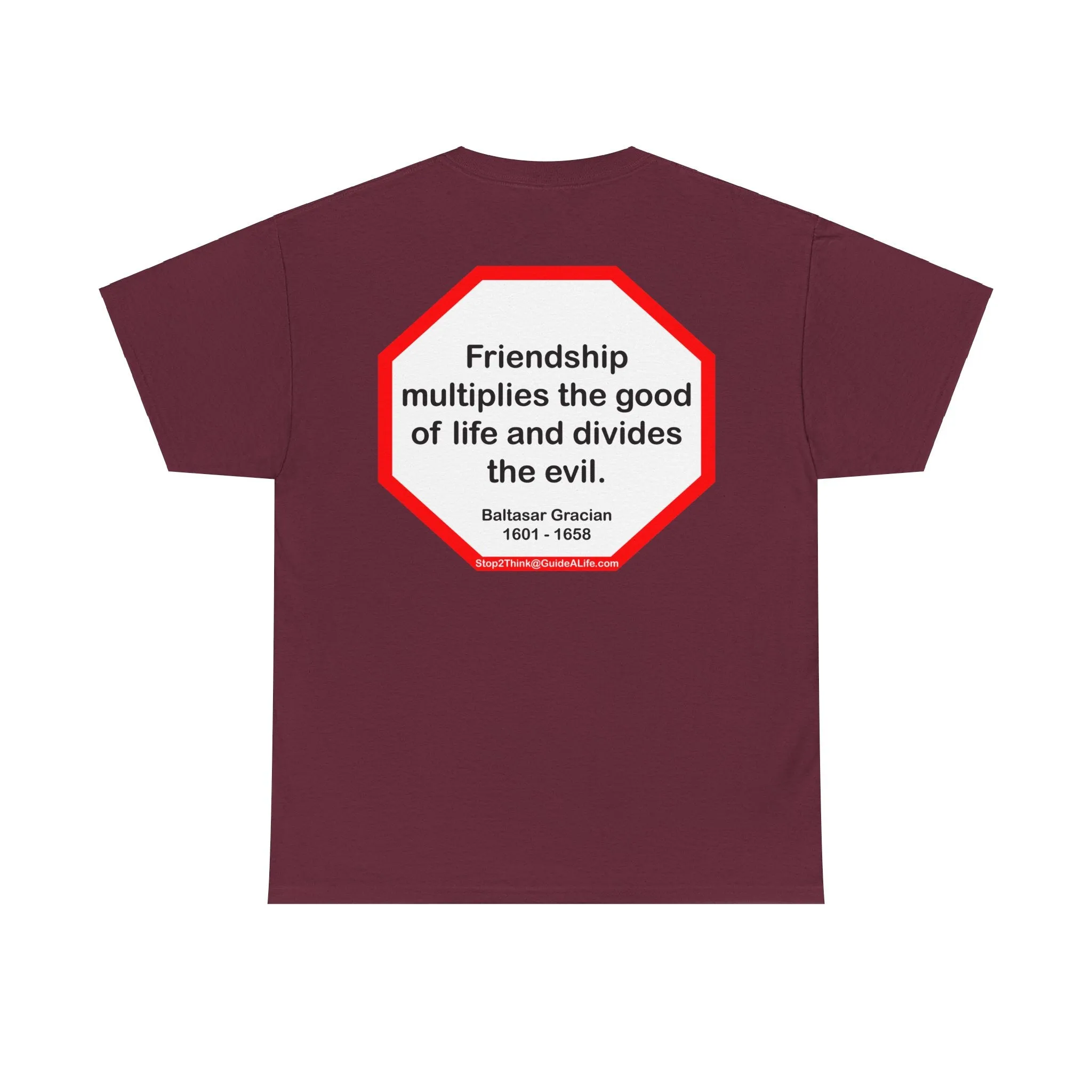 S2T- Friendship multiplies the good of life and divides the evil.    -  Baltasar Gracian  1601 - 1658