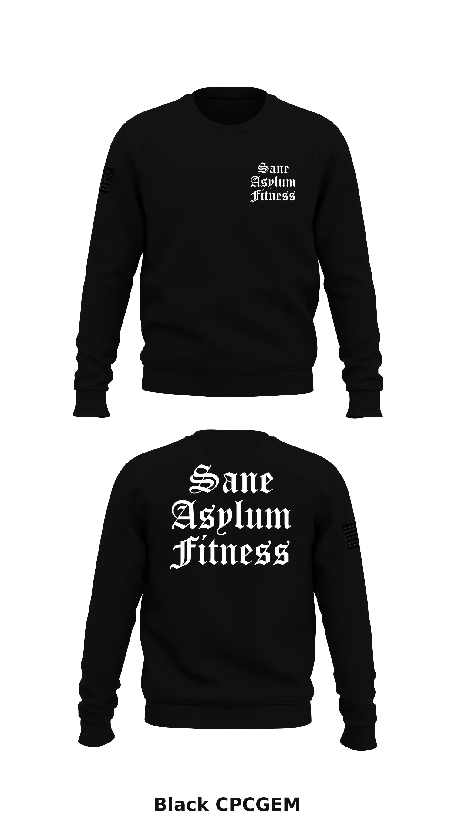 Sane Asylum Fitness Store 1 Core Men's Crewneck Performance Sweatshirt - CPCGEM