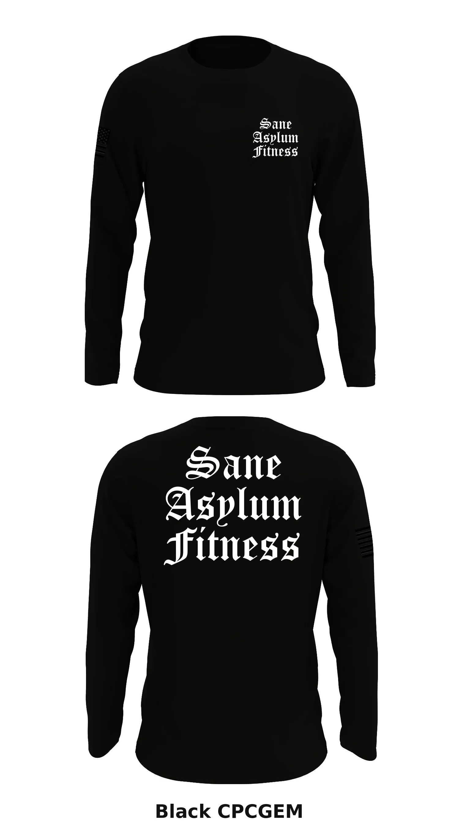 Sane Asylum Fitness Store 1 Core Men's LS Performance Tee - CPCGEM