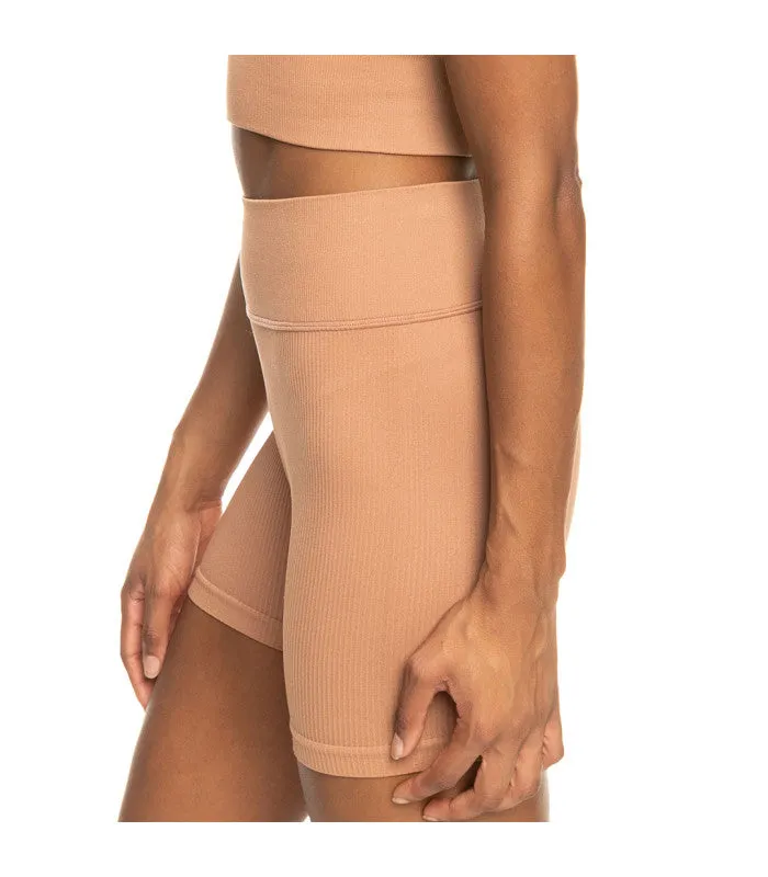 Seamless Biker Womens Brown