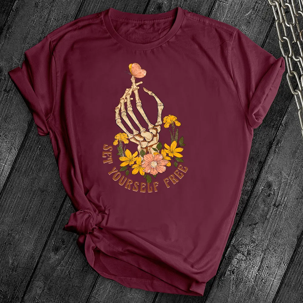 Set Yourself Free Flowers Tee