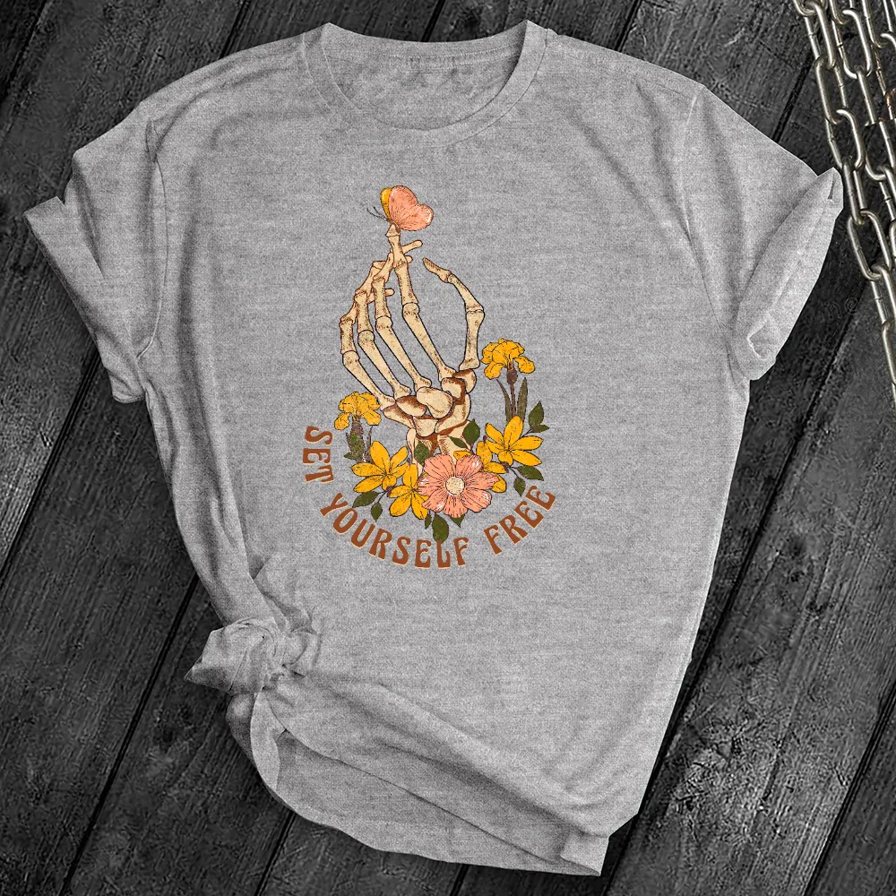 Set Yourself Free Flowers Tee
