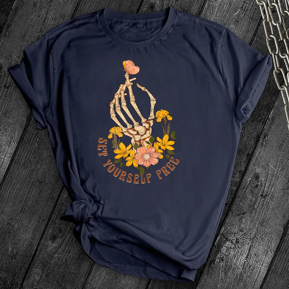 Set Yourself Free Flowers Tee
