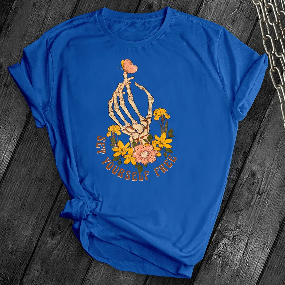 Set Yourself Free Flowers Tee