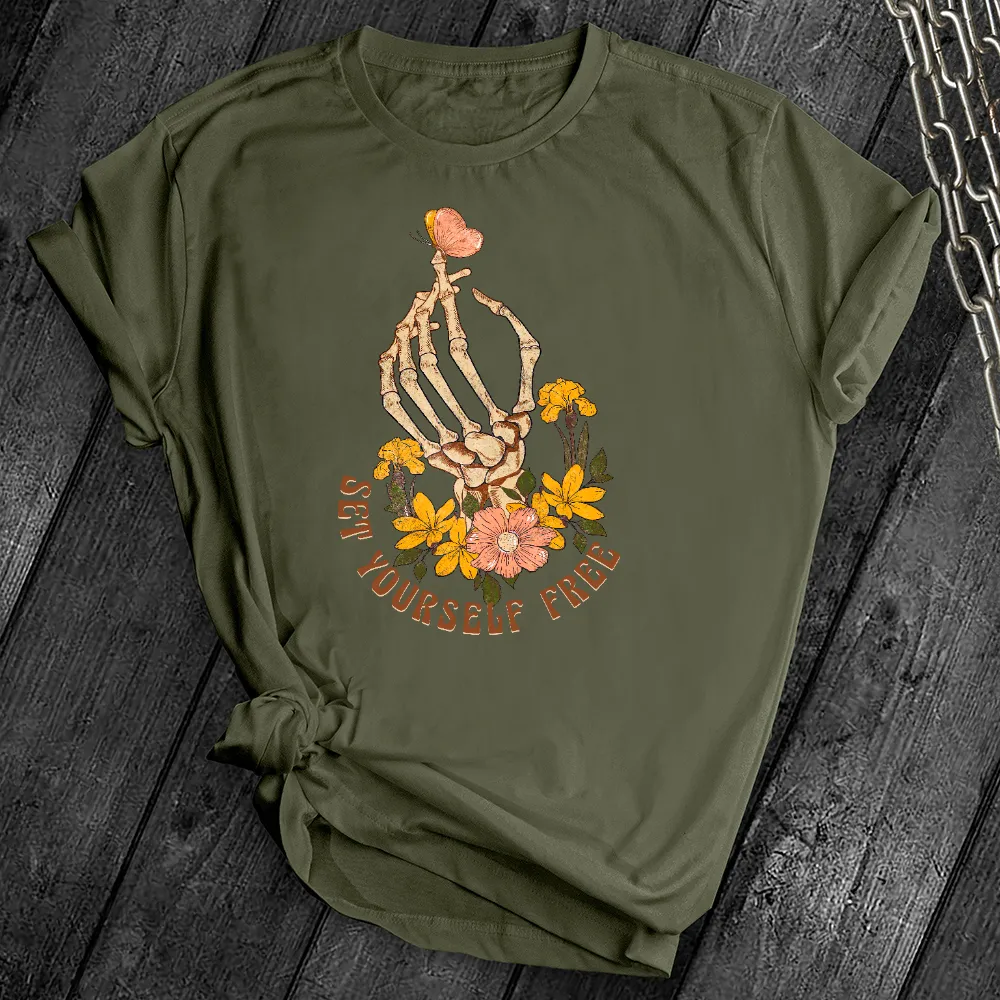 Set Yourself Free Flowers Tee