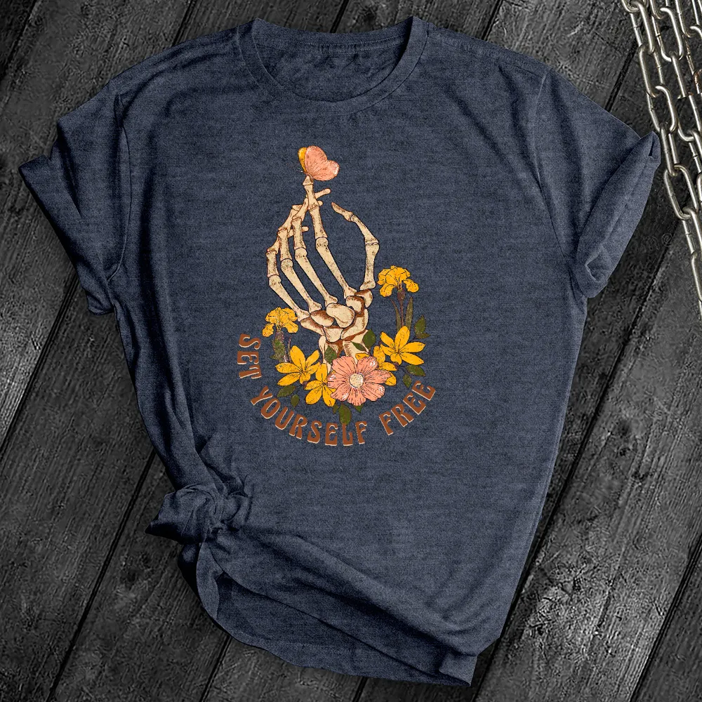 Set Yourself Free Flowers Tee