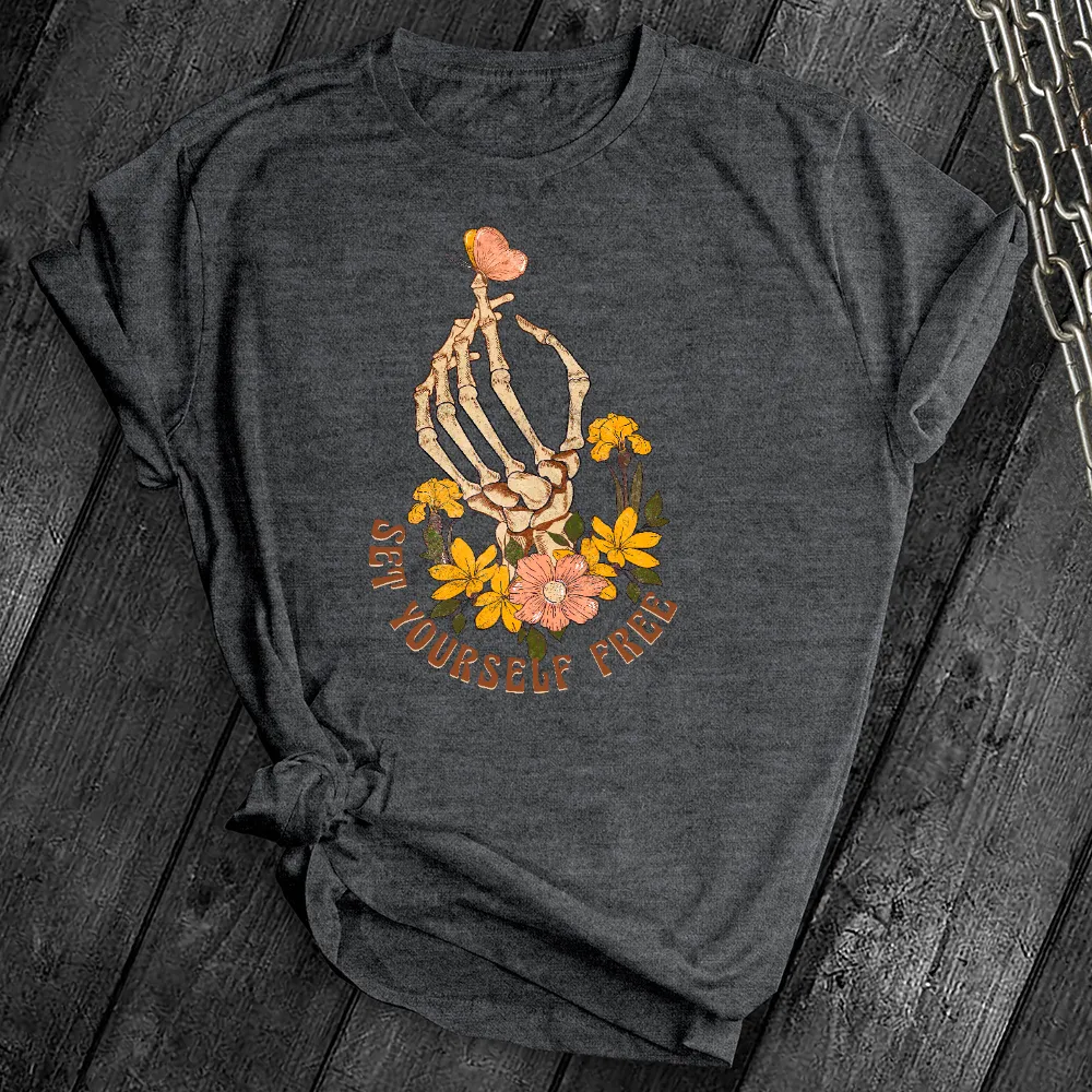Set Yourself Free Flowers Tee
