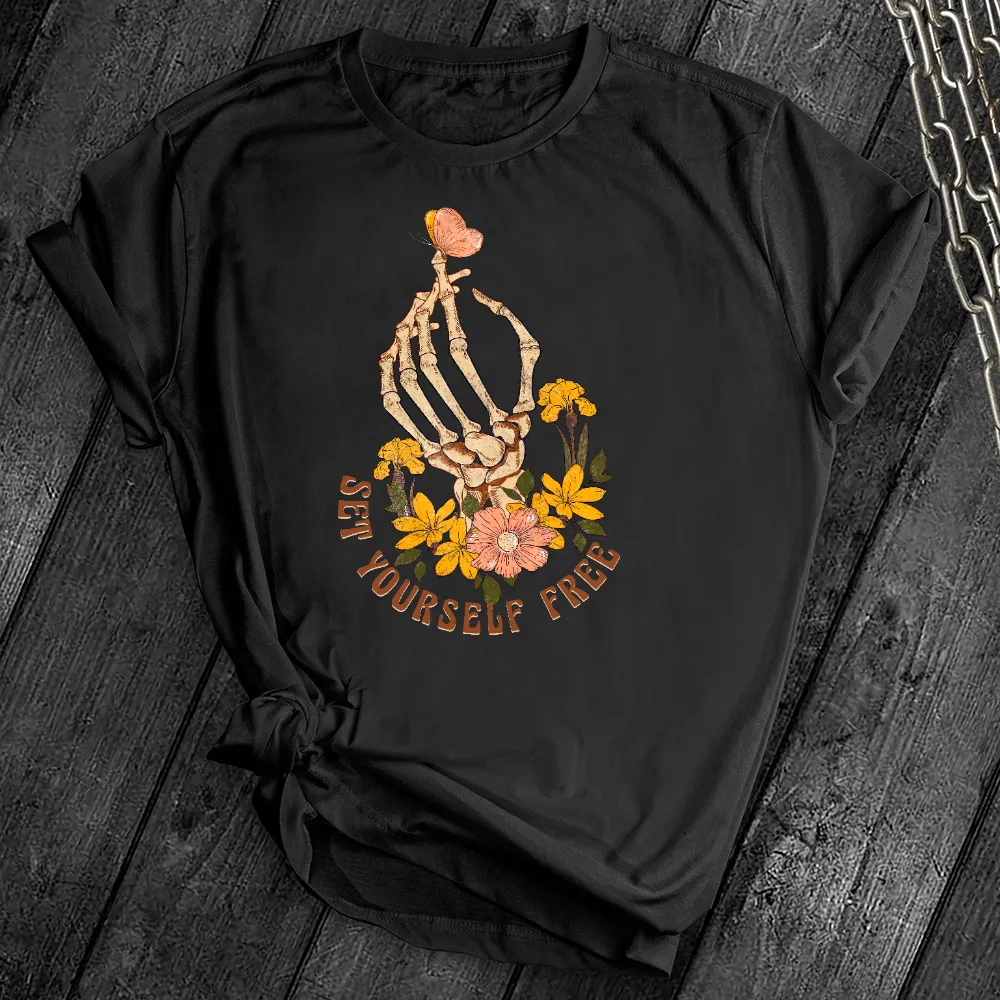 Set Yourself Free Flowers Tee