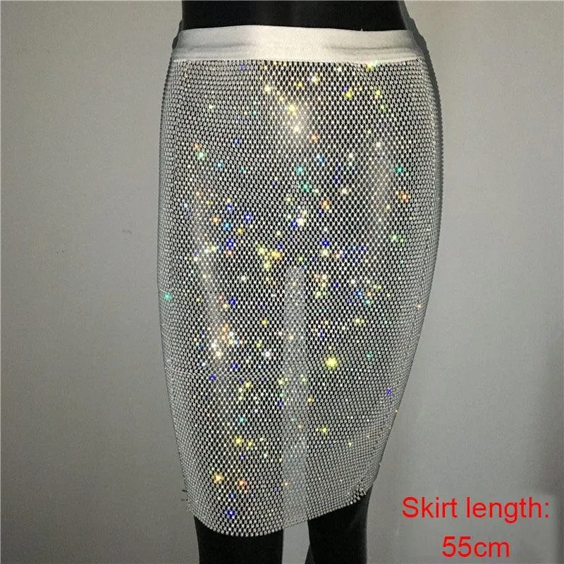 Sexy See Through Halter Shiny Metal Round Ring Backless Low Cut Crop Top