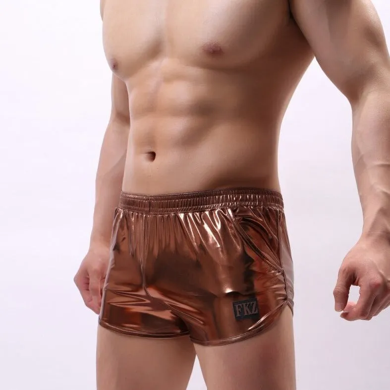 Shiny Metallic Running Shorts