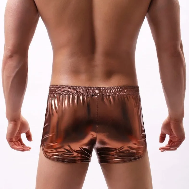 Shiny Metallic Running Shorts