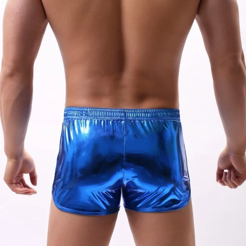 Shiny Metallic Running Shorts