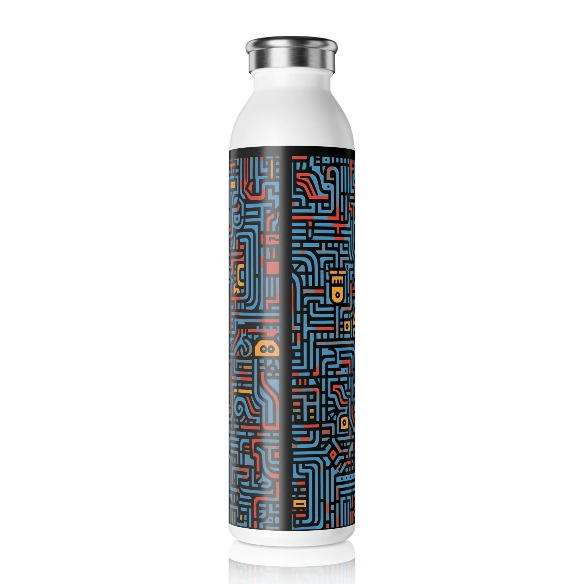 Slim Water Bottle - Linear Philadelphia Stripes