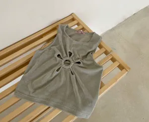 Slinky Daisy Cut Out Crop Top