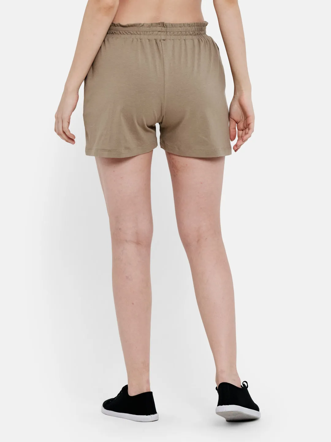 SMOCKED WIDE SHORTS