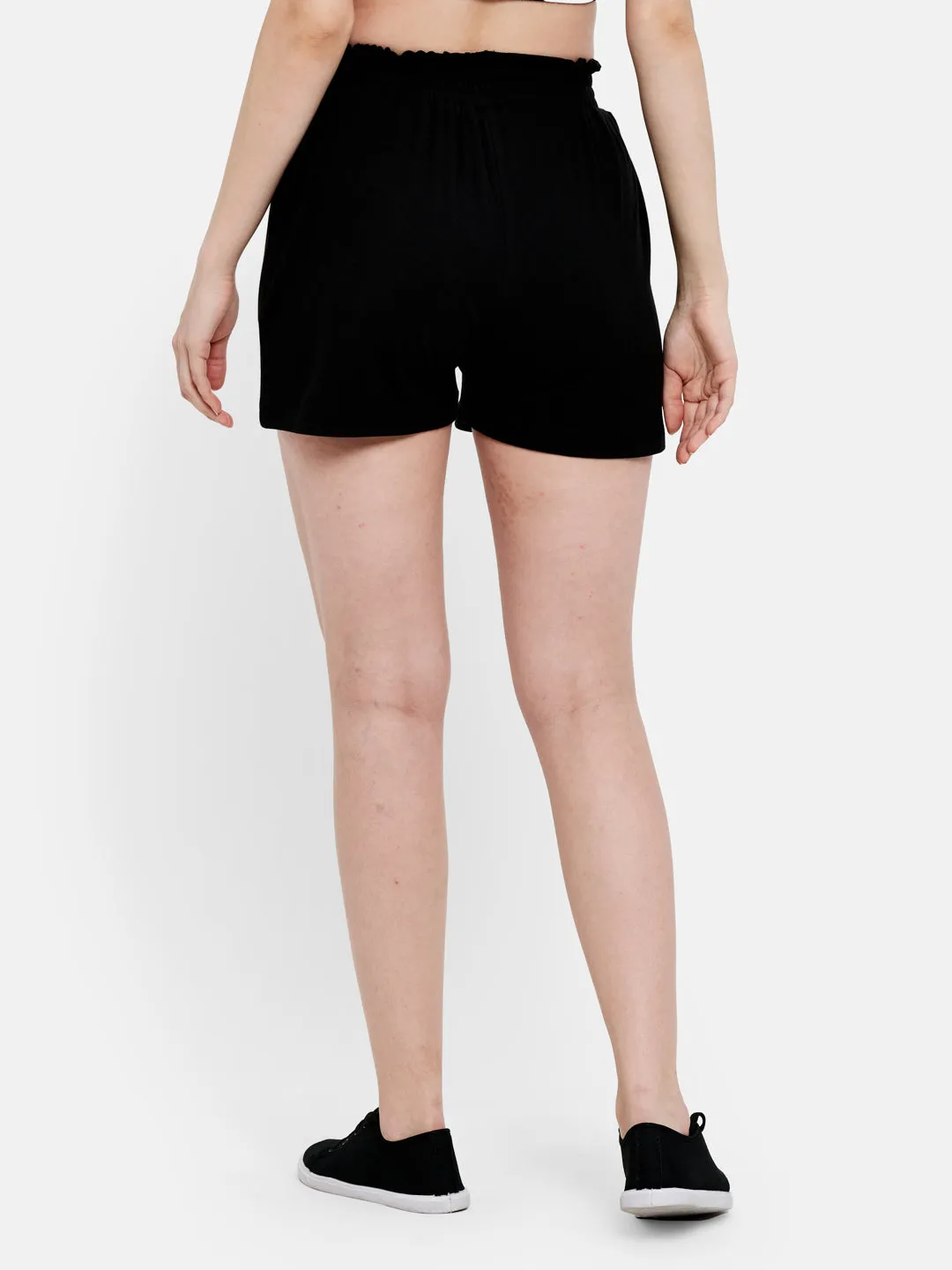 SMOCKED WIDE SHORTS