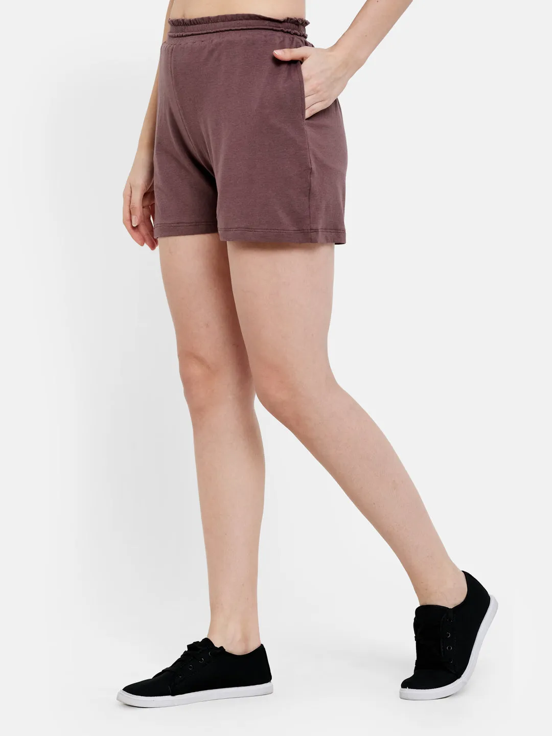 SMOCKED WIDE SHORTS