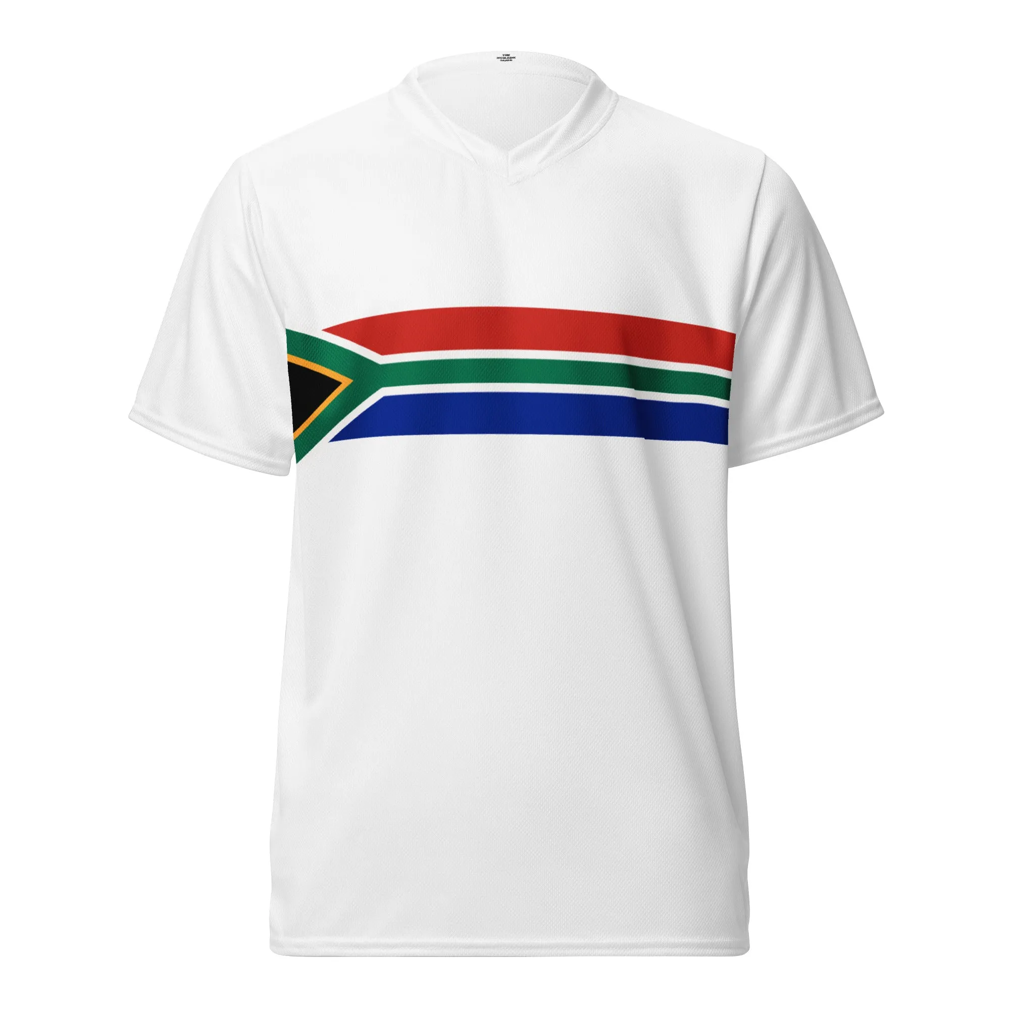 South African Flag Recycled UPF50  Men's sports jersey - White