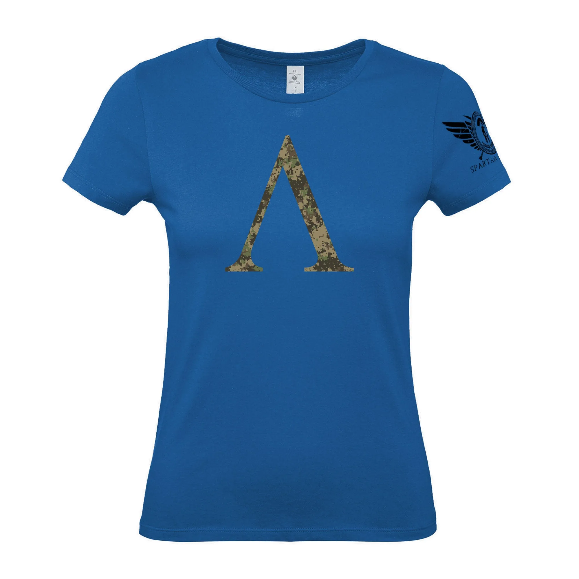 Spartan Forged Symbol Woodland Camo - Women's Gym T-Shirt