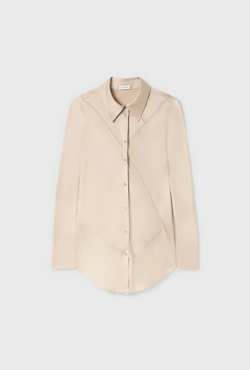 Splice Bias Cut Shirt - Hazelnut