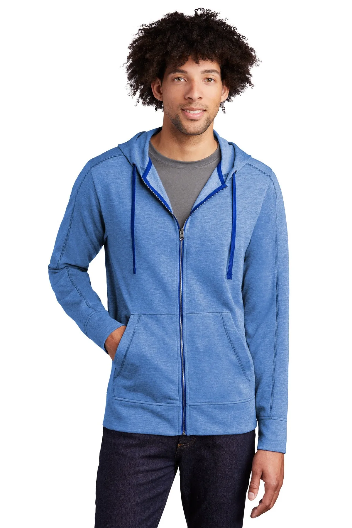 Sport-Tek ? PosiCharge ? Tri-Blend Wicking Fleece Full-Zip Hooded Jacket ST293