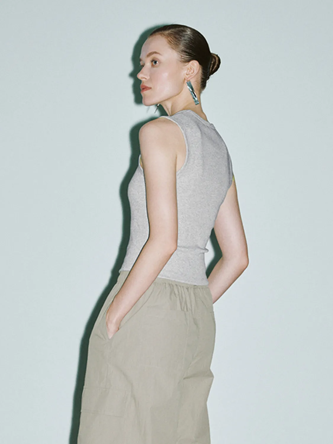 Square Collar Tank Tops