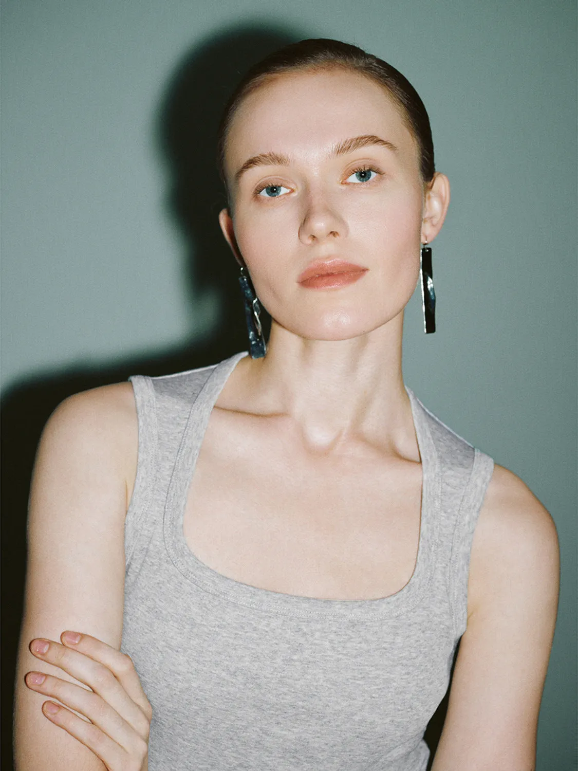 Square Collar Tank Tops