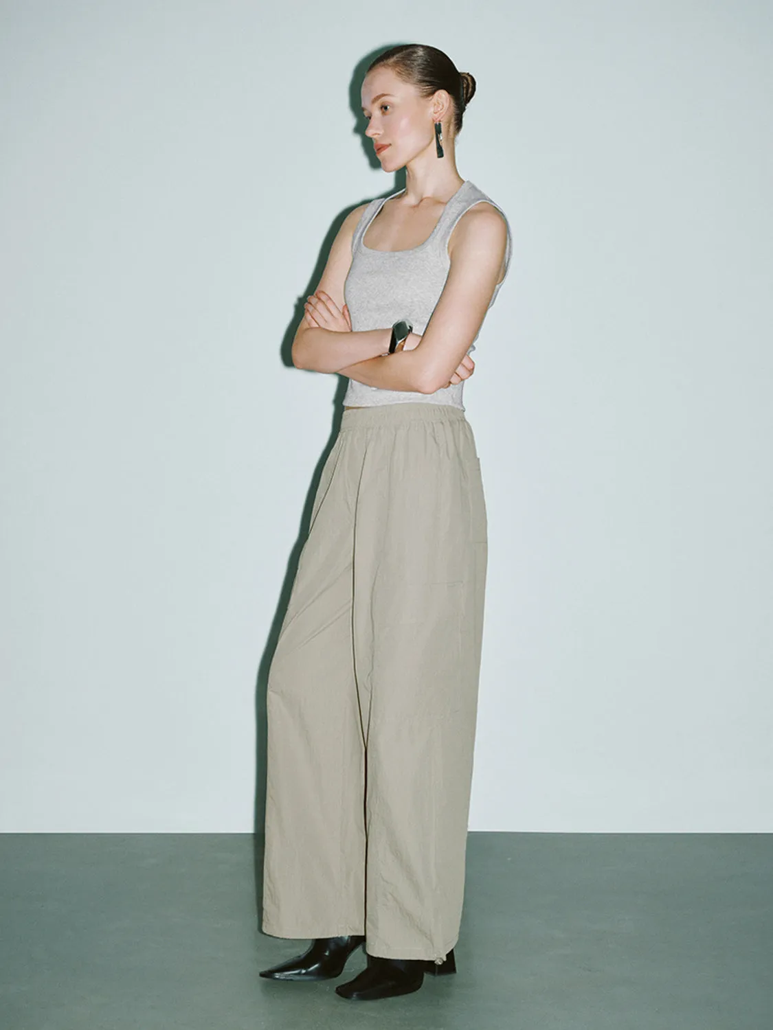 Square Collar Tank Tops