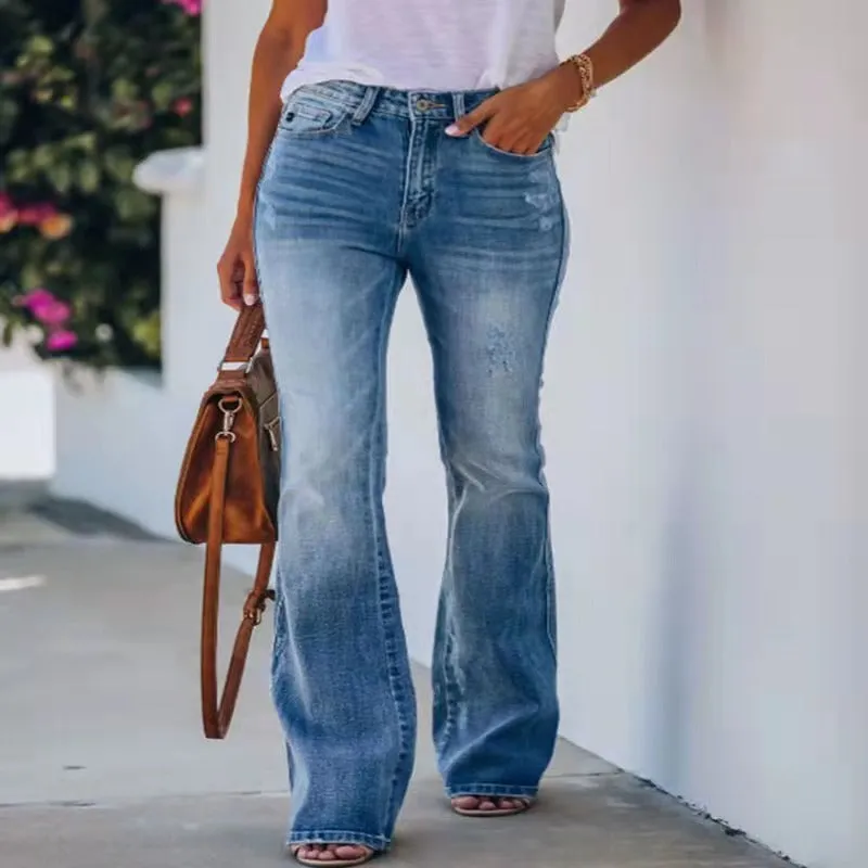 Stretch Bootcut Denim Pants
