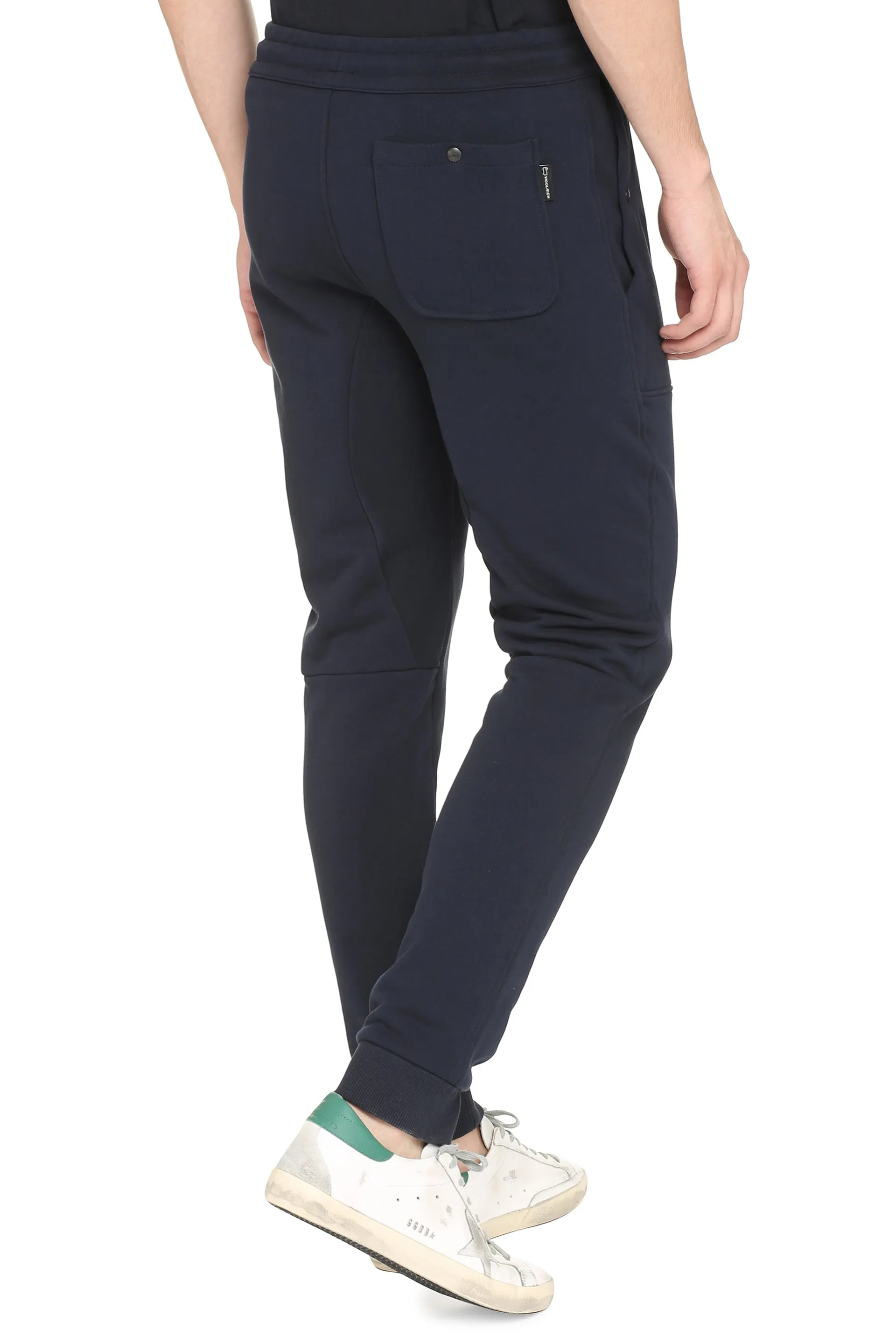 Stretch cotton track-pants