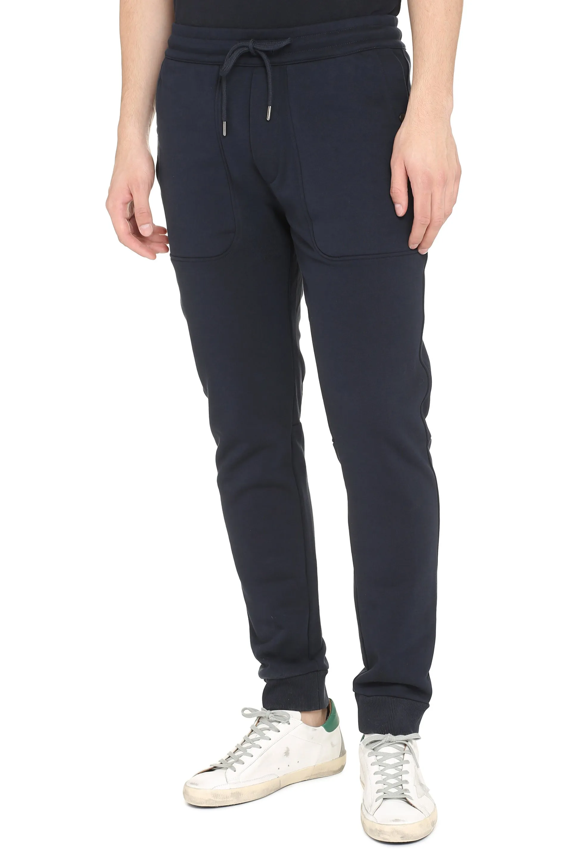 Stretch cotton track-pants