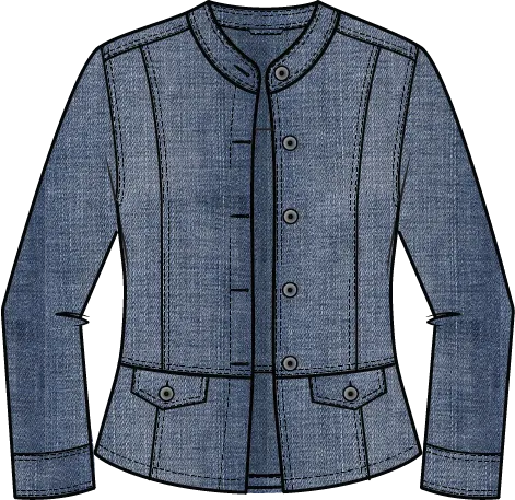 Stretch Denim Moto Jacket