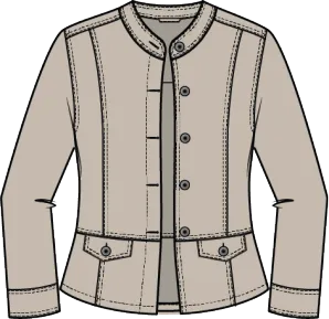 Stretch Denim Moto Jacket