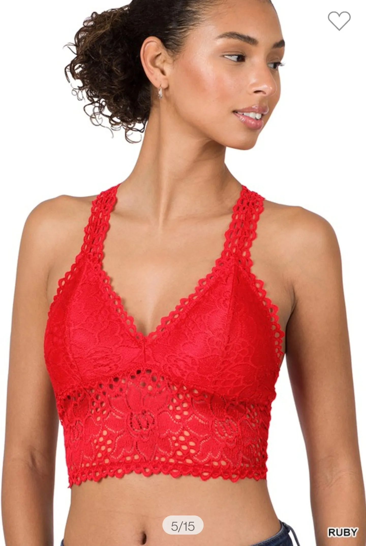 Stretch Lace Hourglass Back Bralette